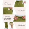 imageMAGCOMSEN Mens Winter Fleece Pants Sherpa Lined Sweatpants Thermal Warm Thicken Pants Active Joggers with 3 PocketsAvocado Green