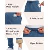 imageMAGCOMSEN Mens Winter Fleece Pants Sherpa Lined Sweatpants Thermal Warm Thicken Pants Active Joggers with 3 PocketsGrey Blue