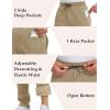 imageMAGCOMSEN Mens Winter Fleece Pants Sherpa Lined Sweatpants Thermal Warm Thicken Pants Active Joggers with 3 PocketsKhaki