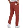 imageMAGCOMSEN Mens Winter Fleece Pants Sherpa Lined Sweatpants Thermal Warm Thicken Pants Active Joggers with 3 PocketsOrange Red