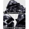 imageMAGCOMSEN Mens Winter Jacket Ski Snow Waterproof Fleece Coats Snowboard Warm Parka Raincoats with Hood 5 PocketsArmy Green Camo