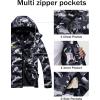 imageMAGCOMSEN Mens Winter Jacket Ski Snow Waterproof Fleece Coats Snowboard Warm Parka Raincoats with Hood 5 PocketsArmy Green Camo