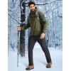 imageMAGCOMSEN Mens Winter Pants Water Resistant Fleece Lined Snowboard Ski Pants Softshell Tactical Pants with MultiPocketsBlack