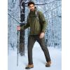 imageMAGCOMSEN Mens Winter Pants Water Resistant Fleece Lined Snowboard Ski Pants Softshell Tactical Pants with MultiPocketsGray