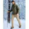 imageMAGCOMSEN Mens Winter Pants Water Resistant Fleece Lined Snowboard Ski Pants Softshell Tactical Pants with MultiPocketsKhaki