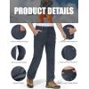 imageMAGCOMSEN Snow Pants for Men Water Resistant Fleece Lined 5 Zipper Pockets Winter Snowboard Hiking Insulated Ski PantsGrey