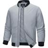 imageMAGCOMSEN Bomber Jackets for Men Winter Casual Quilted Jacket Warm Windproof Padded Jackets Zip Up CoatsLight Grey