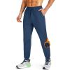 imageMAGCOMSEN Mens Fleece Joggers with Pockets Winter Warm Pants Workout Athletic Gym Sweatpants for MenBlue Grey