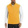 imageMAGCOMSEN Mens Fleece Vest Lightweight Zip Up Winter Vests Outerwear Warm Polar Sleeveless Jacket with Pockets Casual GolfGinger