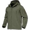 imageMAGCOMSEN Mens Jacket Tactical Performance Waterproof Softshell Jackets Fleece Lined Ski Snow Winter WindbreakerArmy Green