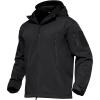 imageMAGCOMSEN Mens Jacket Tactical Performance Waterproof Softshell Jackets Fleece Lined Ski Snow Winter WindbreakerBlack