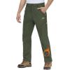 imageMAGCOMSEN Snow Pants for Men Water Resistant Fleece Lined 5 Zipper Pockets Winter Snowboard Hiking Insulated Ski PantsGreen