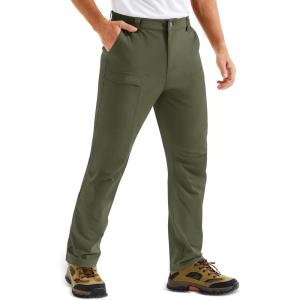 imageMAGCOMSEN Mens Hiking Pants Lightweight Quick Dry 7 Pockets Travel Pants for Men Water Resistant Ripstop Work FishingArmy Green