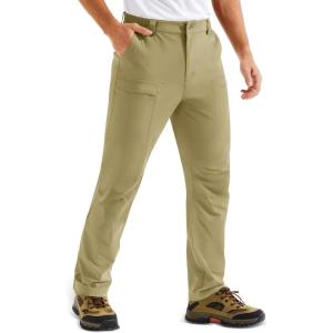 imageMAGCOMSEN Mens Hiking Pants Lightweight Quick Dry 7 Pockets Travel Pants for Men Water Resistant Ripstop Work FishingGreen Khaki