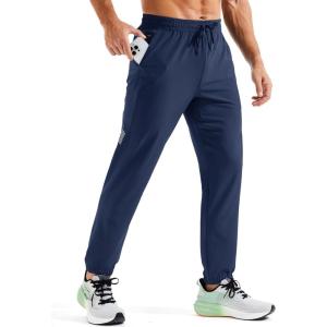 imageMAGCOMSEN Mens Hiking Pants Mens Lightweight Pants Quick Dry UPF 50 Joggers Athletic Workout Travel Casual with PocketNavy