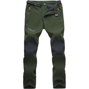 imageMAGCOMSEN Mens Hiking Pants QuickDry Water Resistant Lightweight Work Outdoor Pants with Zipper PocketsGreen