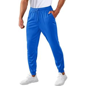 imageMAGCOMSEN Mens Joggers Sweatpants Quick Dry Running Pants with Pockets Summer Lightweight Athletic Workout PantsBlue