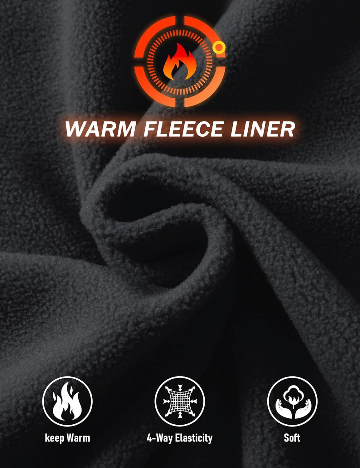 imageMAGCOMSEN Mens Fleece Lined Hoodies Fashion Casual Athletic Hoody Pullover Plain Sweatshirts with Kangaroo PocketBlack