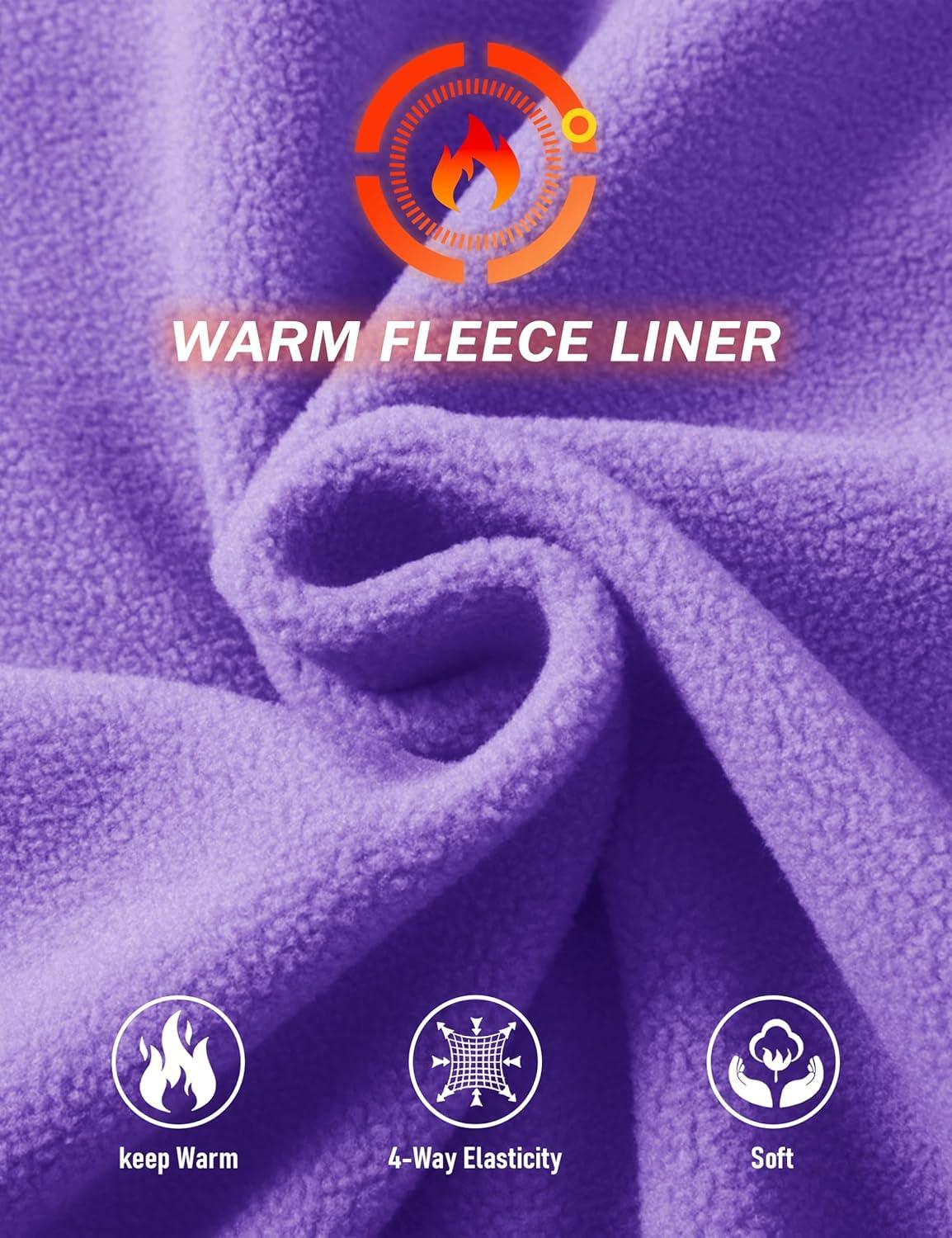 imageMAGCOMSEN Mens Fleece Lined Hoodies Fashion Casual Athletic Hoody Pullover Plain Sweatshirts with Kangaroo PocketLtpurple