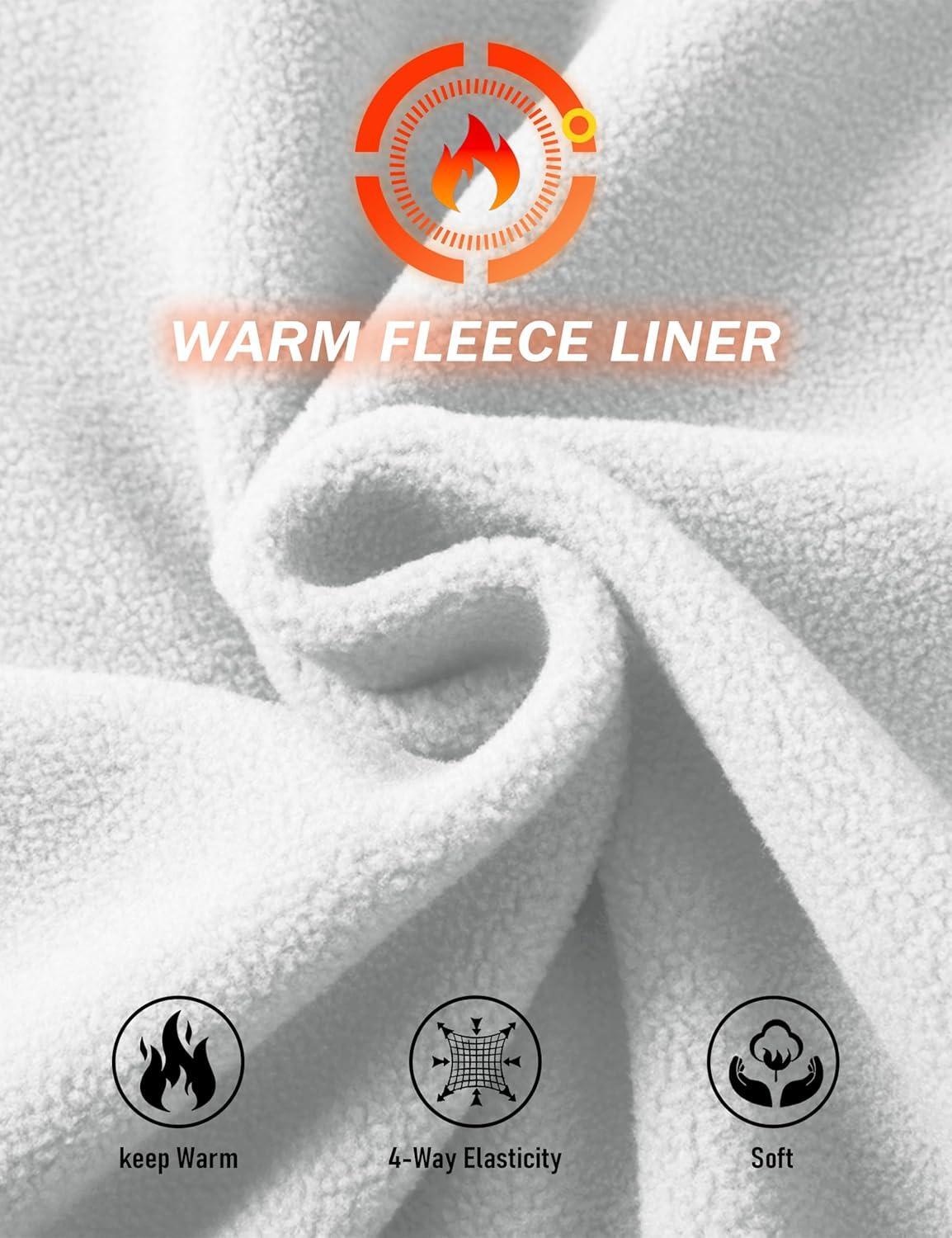 imageMAGCOMSEN Mens Fleece Lined Hoodies Fashion Casual Athletic Hoody Pullover Plain Sweatshirts with Kangaroo PocketWhite