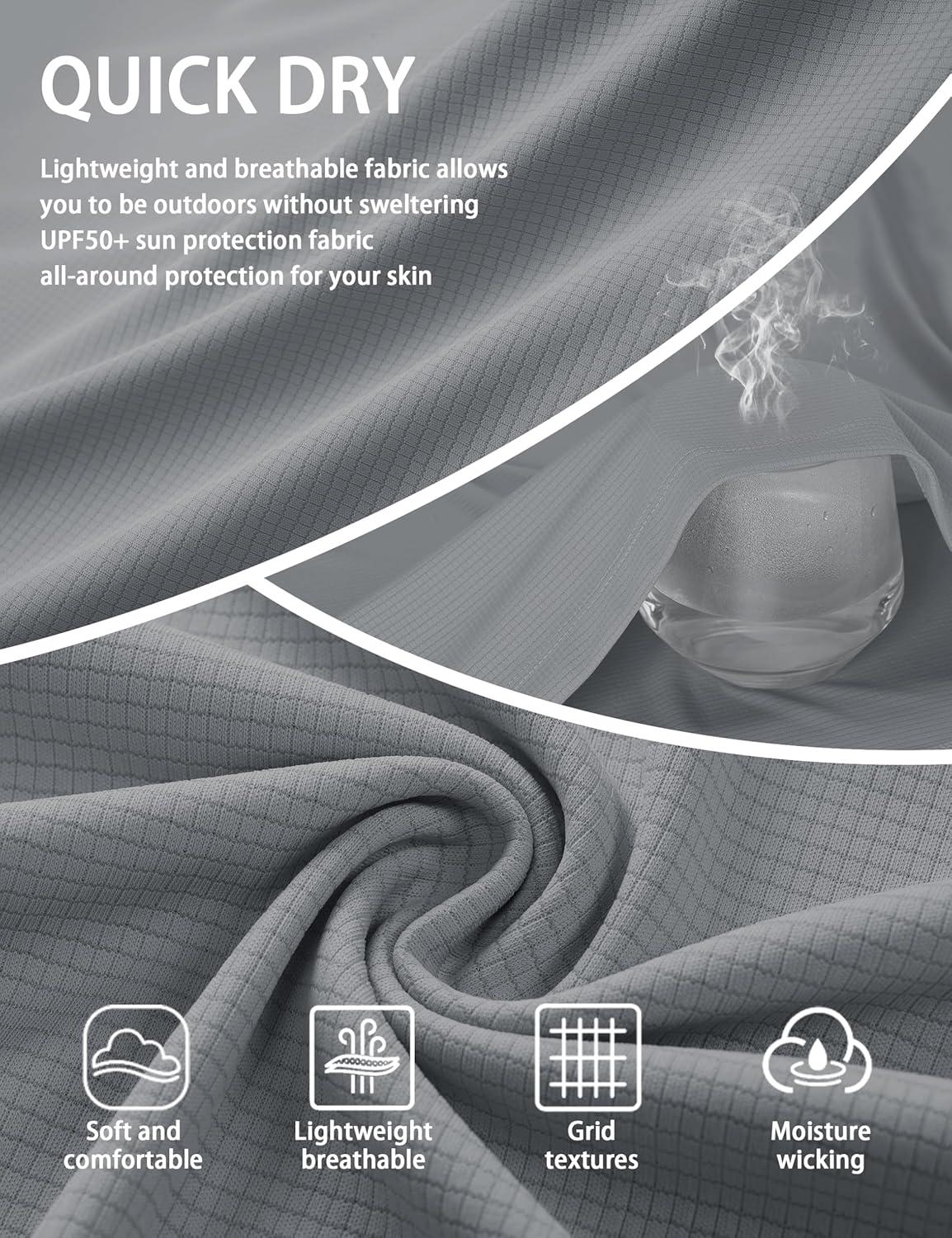 imageMAGCOMSEN Mens Sun Shirts UPF 50 Long Sleeve Lightweight Hoodie Quick Dry Performance Workout Hiking Athletic ShirtDarkgrey