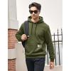 imageMAGCOMSEN Fleece Lined Hoodies for Men Pullover Casual Fashion Sweatshirts Thermal Athletic Hoody with Kanga PocketArmygreen