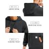 imageMAGCOMSEN Fleece Lined Hoodies for Men Pullover Casual Fashion Sweatshirts Thermal Athletic Hoody with Kanga PocketBlack