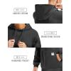 imageMAGCOMSEN Fleece Lined Hoodies for Men Pullover Casual Fashion Sweatshirts Thermal Athletic Hoody with Kanga PocketDarkgray