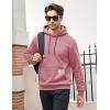 imageMAGCOMSEN Fleece Lined Hoodies for Men Pullover Casual Fashion Sweatshirts Thermal Athletic Hoody with Kanga PocketGraypink