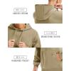 imageMAGCOMSEN Fleece Lined Hoodies for Men Pullover Casual Fashion Sweatshirts Thermal Athletic Hoody with Kanga PocketKhaki