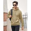 imageMAGCOMSEN Fleece Lined Hoodies for Men Pullover Casual Fashion Sweatshirts Thermal Athletic Hoody with Kanga PocketKhaki