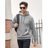 imageMAGCOMSEN Fleece Lined Hoodies for Men Pullover Casual Fashion Sweatshirts Thermal Athletic Hoody with Kanga PocketLightgray