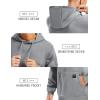 imageMAGCOMSEN Fleece Lined Hoodies for Men Pullover Casual Fashion Sweatshirts Thermal Athletic Hoody with Kanga PocketLightgray