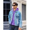 imageMAGCOMSEN Fleece Lined Hoodies for Men Pullover Casual Fashion Sweatshirts Thermal Athletic Hoody with Kanga PocketLightpurple