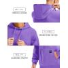 imageMAGCOMSEN Fleece Lined Hoodies for Men Pullover Casual Fashion Sweatshirts Thermal Athletic Hoody with Kanga PocketLightpurple