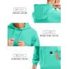 imageMAGCOMSEN Fleece Lined Hoodies for Men Pullover Casual Fashion Sweatshirts Thermal Athletic Hoody with Kanga PocketMintgreen