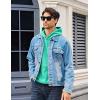imageMAGCOMSEN Fleece Lined Hoodies for Men Pullover Casual Fashion Sweatshirts Thermal Athletic Hoody with Kanga PocketMintgreen