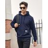 imageMAGCOMSEN Fleece Lined Hoodies for Men Pullover Casual Fashion Sweatshirts Thermal Athletic Hoody with Kanga PocketNavy