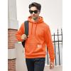 imageMAGCOMSEN Fleece Lined Hoodies for Men Pullover Casual Fashion Sweatshirts Thermal Athletic Hoody with Kanga PocketOrange