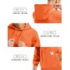 imageMAGCOMSEN Fleece Lined Hoodies for Men Pullover Casual Fashion Sweatshirts Thermal Athletic Hoody with Kanga PocketOrange