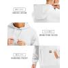 imageMAGCOMSEN Fleece Lined Hoodies for Men Pullover Casual Fashion Sweatshirts Thermal Athletic Hoody with Kanga PocketWhite