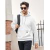 imageMAGCOMSEN Fleece Lined Hoodies for Men Pullover Casual Fashion Sweatshirts Thermal Athletic Hoody with Kanga PocketWhite