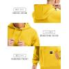 imageMAGCOMSEN Fleece Lined Hoodies for Men Pullover Casual Fashion Sweatshirts Thermal Athletic Hoody with Kanga PocketYellow