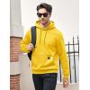 imageMAGCOMSEN Fleece Lined Hoodies for Men Pullover Casual Fashion Sweatshirts Thermal Athletic Hoody with Kanga PocketYellow