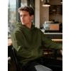 imageMAGCOMSEN Mens Fleece Lined Hoodies Fashion Casual Athletic Hoody Pullover Plain Sweatshirts with Kangaroo PocketArmygreen