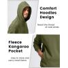 imageMAGCOMSEN Mens Fleece Lined Hoodies Fashion Casual Athletic Hoody Pullover Plain Sweatshirts with Kangaroo PocketArmygreen