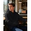 imageMAGCOMSEN Mens Fleece Lined Hoodies Fashion Casual Athletic Hoody Pullover Plain Sweatshirts with Kangaroo PocketBlack