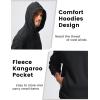 imageMAGCOMSEN Mens Fleece Lined Hoodies Fashion Casual Athletic Hoody Pullover Plain Sweatshirts with Kangaroo PocketBlack