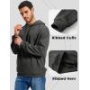imageMAGCOMSEN Mens Fleece Lined Hoodies Fashion Casual Athletic Hoody Pullover Plain Sweatshirts with Kangaroo PocketGray