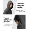 imageMAGCOMSEN Mens Fleece Lined Hoodies Fashion Casual Athletic Hoody Pullover Plain Sweatshirts with Kangaroo PocketGray